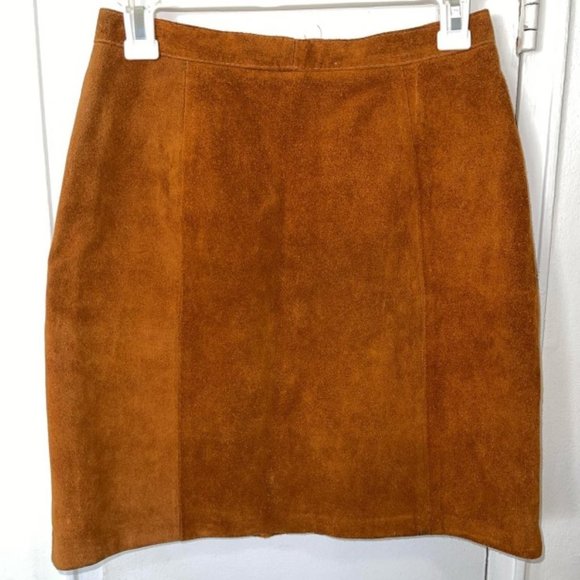 Phoenix Dresses & Skirts - Vintage Rust Suede Mini Skirt size 9/10
